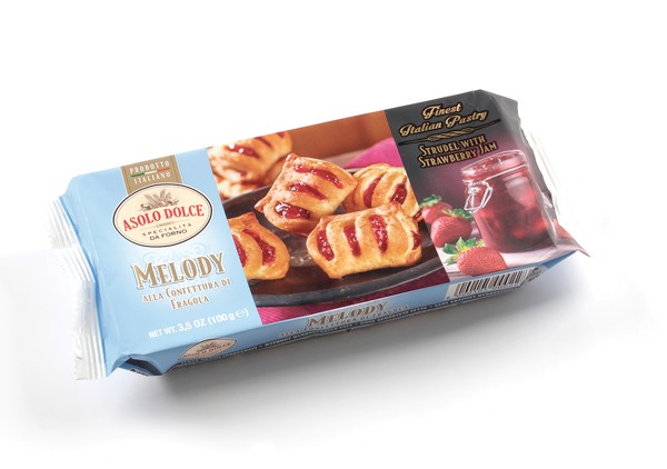MELODY FRAGOLA - pasta sfoglia farcita - 200 g produzione e vendita - MELODY MELA 200 g