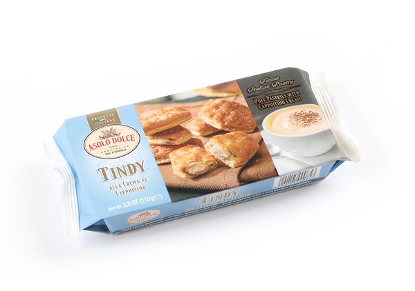 TINDY CAPPUCCINO - pasta sfoglia farcita - 110 g produzione e vendita - TINDY CAPPUCCINO 110 g