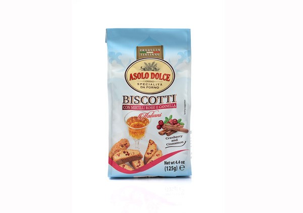 Biscotti con mirtilli rossi e cannella tradizionali produzione e vendita Asolo Dolce