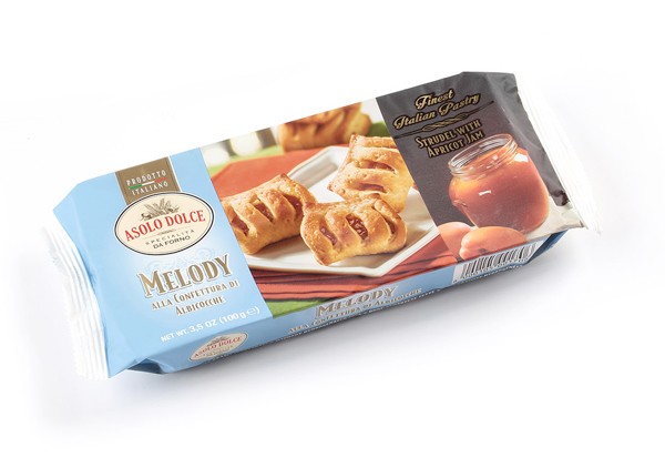 MELODY ALBICOCCA - pasta sfoglia farcita - 100 g produzione e vendita - MELODY ALBICOCCA 100 g