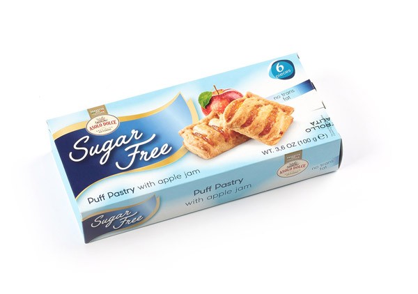 STRUDELINI DOLCI LIGHT - SENZA ZUCCHERO  - pasta sfoglia farcita - 200 g produzione e vendita - STRUDELINI ASOLOLIFE 100g