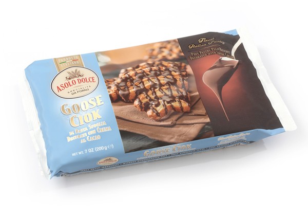 Pasta sfoglia, copertura cioccolato, produzione e vendita - Goose Ciock by Asolo Dolce