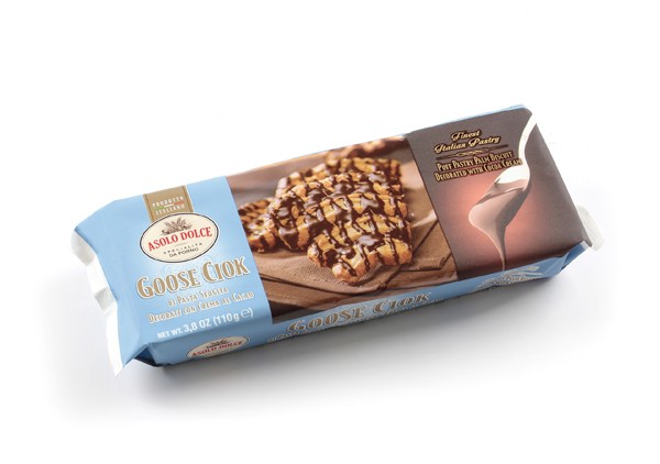 Pasta sfoglia, copertura cioccolato, produzione e vendita - Goose Ciock by Asolo Dolce